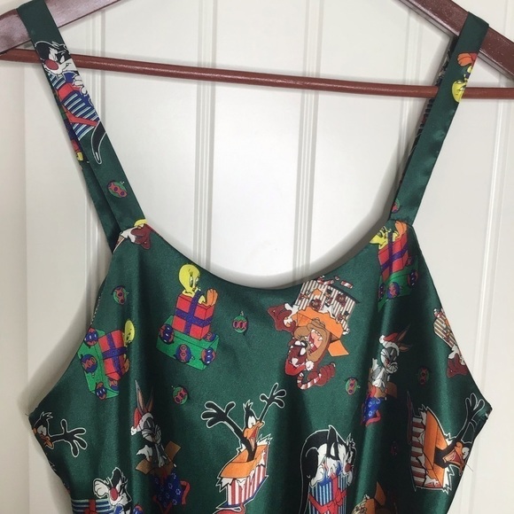 Vintage 90’s Looney Tunes Christmas Slip Dress Size Medium. - Picture 3 of 10